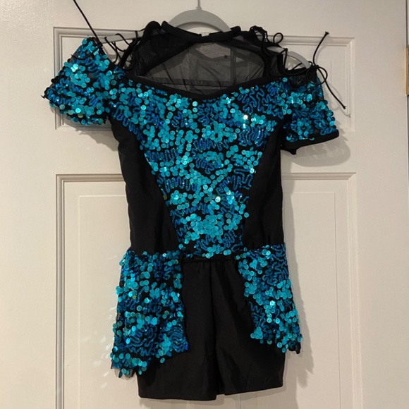 A Wish Come True Dance Costume Me & You with Blue Sequined Detailing - Picture 7 of 12